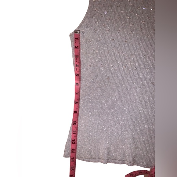 Cache snowflake sparkle Metallic Top - Picture 8 of 9